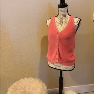 LOFT Coral Button-Up Camisole